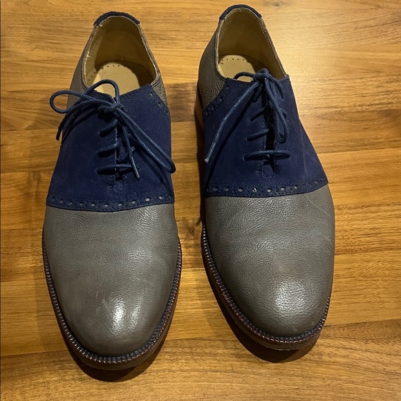 Cole Haan Men's Navy and Gray Oxfords - Picture 1 of 8